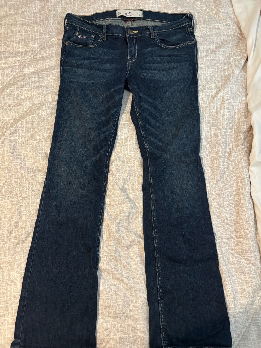 Hollister Dark blue Women's Wide Leg Jeans - Classic Flare